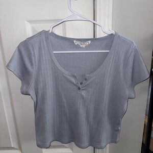 Hippie Rose Light Blue Crop Top